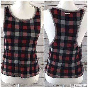 💚VICTORIA'S SECRET Buffalo Plaid Racer Back Tank